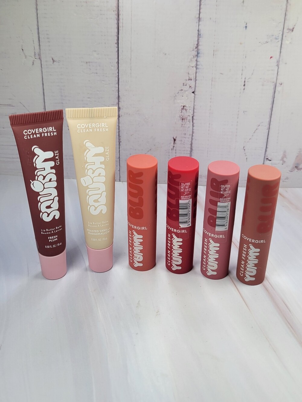 Covergirl Clean Fresh Squishy Glaze Lip Butter Balm & Blur Lipstick Bundle NEW!